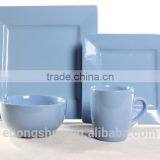 16pcs Square Color Glazed Stoneware Dinner Set, Stoneware Tableware Sets thumbnail-5
