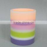 5" Height Colorful Wax Shell Window Candle With Black Holder thumbnail-4