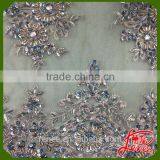 BEST CHOICE FOR WEDDING DRESS SEQUINED BEADS MESH EMBROIDERY FABRIC Quality Choice thumbnail-5