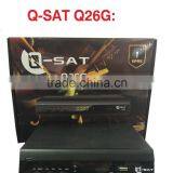 Stocks for newest QSAT Q26G mepg4 full hd gprs decoder with three accounts inside can work in South Africa