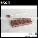 4 Port Chocolate Shape Hub for Xmas Gift
