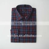 Men's 100% cotton long sleeve classic plaid stylish business dress shirt