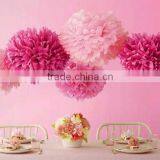 Color tissue paper pom poms paper decorations