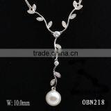 Fashion Jewelry Pearl Factory Supply Natural Freshwater Pearl Necklace With Blue Stone thumbnail-4