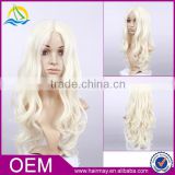 Blonde/white synthetic wig 180% density full lace wig practice wig