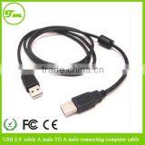 USB 2.0 Cable A Male TO A Male Connecting Computer Cable With Magnet