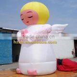 Giant White Inflatable Static Angel for Outdoor Decoration thumbnail-1