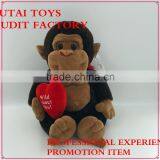 Factory Big Cute Stuffed Wholesale Plush Orangutans With Heart thumbnail-2