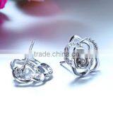 SCI152 Rose Flower Sterling Sliver Earring 2016 thumbnail-4