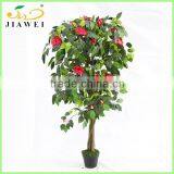 Small Artificial Decorative Camellia Flower Trees Wood Trunk Wholesale