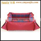 Free Transform styles Red plaid Fluffy pet bed