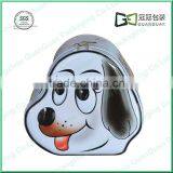 First Grade CMYK Printing Dog Shape Candy Tin Box