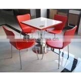 Customized Acrylic Solid Surface Fast Food Table, Solid Surface Hamburg Table