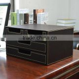 factories wholesale custom fashion beautiful drawer storage boxes, leather office stationery