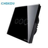 Cnskou 2017 New Design EU Luxury Glass Panel 3gang1way Touch Switch for Led thumbnail-3