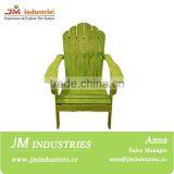 Stain Finish Adirondack Chair With Green Color thumbnail-1