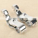 Universal 32mm 1.25" Chrome Short Angled Adjustable Highway Peg Mount Kit thumbnail-2