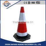 The Colored Traffic Cones of Rubber Base Road Cone Used for Traffic Road Protection thumbnail-3