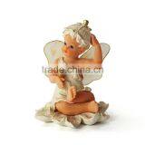 Polyresin Smiling Sitting Angel Figurine thumbnail-2