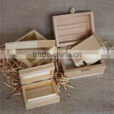 Natural Antique Pine Wood Jewelry Storage Box thumbnail-4