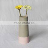 Painted Dipped Concrete Vase Tall Flower Vase