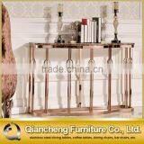 891# Marble Top Metal Frame Modern Console Table thumbnail-1