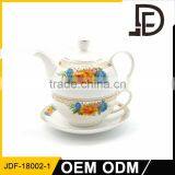 Hot Sale High Quality 450ml Ceramic One Person Coffee Set Tea Pot Cup Set for One thumbnail-1