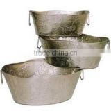 nickel plated bucket shape planters for sale