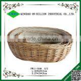 Food grade Christmas rattan wicker bread basket with cover
