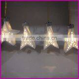 Ceramic Christmas Star Shape Hanging Decoration With Led Light Wholesale thumbnail-1