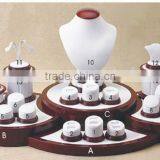 Custom Design Shop Decora Ring Earring Necklace Painted Wooden Jewelry Display Set thumbnail-2