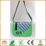 Green, Blue and Purple Messenger or Laptop Bag Made With Vintage Materials OOAK thumbnail-3