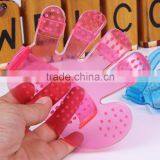Top Quality Pet Dog Puppy Grooming Finger Glove Bath Massage Rakes Brush Cleaner thumbnail-1