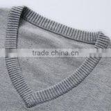 2016 New Autumn Winter Warm Cashmere Sweater Vest Men Classic Sleeveless Wool Solid Color Jersey Casual V-Neck Pullover thumbnail-5