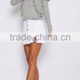 Long Sleeve Ruffle Knit Top Latest Saree Blouse Designs for Women thumbnail-4