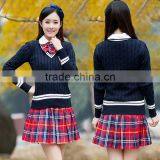 2016 Girls Sweater And Short Skirt For High School Uniform Designs thumbnail-2