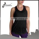 Feminine Touch Yoga Tank Relaxed Cotton Burnout Fitness Tank thumbnail-1