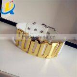 Hot Selling Leather Choker Collar Necklace Harley Quinn PUDDIN Gold Choker