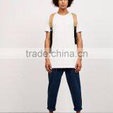 2017 Fashion Black T-Shirts Own Logo MGOO Custom Longline T Shirt Top Sell 100% Cotton Streetwear thumbnail-5