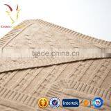 High Quality Knit Cable Cashmere Blanket thumbnail-4
