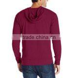 New Style Design Custom Cotton Spandex Solid Color Long Sleeve Hoodie for Men thumbnail-2