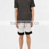 Heather Stripes Printing Shorts Mens Black Cuff Summer Short Wholesale Custom thumbnail-5