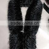 Large Size Fox Fur Collar With Tail for Lady Overcoat Winter Faux Raccoon Fur Scrafs 160cm thumbnail-5