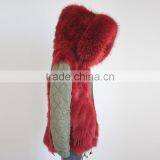 Myfur Newest Factory Price Cotton Army Green Fur Parka Jacket With Real Fox Fur Lining thumbnail-6