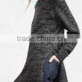 EY0847S Loose Size Turtleneck Side Slit Sweater Women thumbnail-5