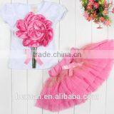 S80004T, Top Selling! Girls Clothing Sets ,T-shirt + Tutu Skirt Kids Clothing thumbnail-4