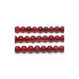Red Coral, 6mm Round, Natural Gemstone Strand thumbnail-1