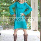 Top Quality Girls Clothing 3 Different Colors Flower Printed Girls Dress for Wholeasale thumbnail-3