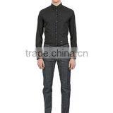 High Quality 2016 Men Business Black Long Sleeve Non-ironing Shirt thumbnail-5
