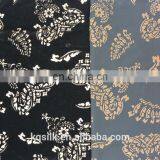 Printed Burnout Silk Rayon Velvet Fabric With Hollow Out Pattern